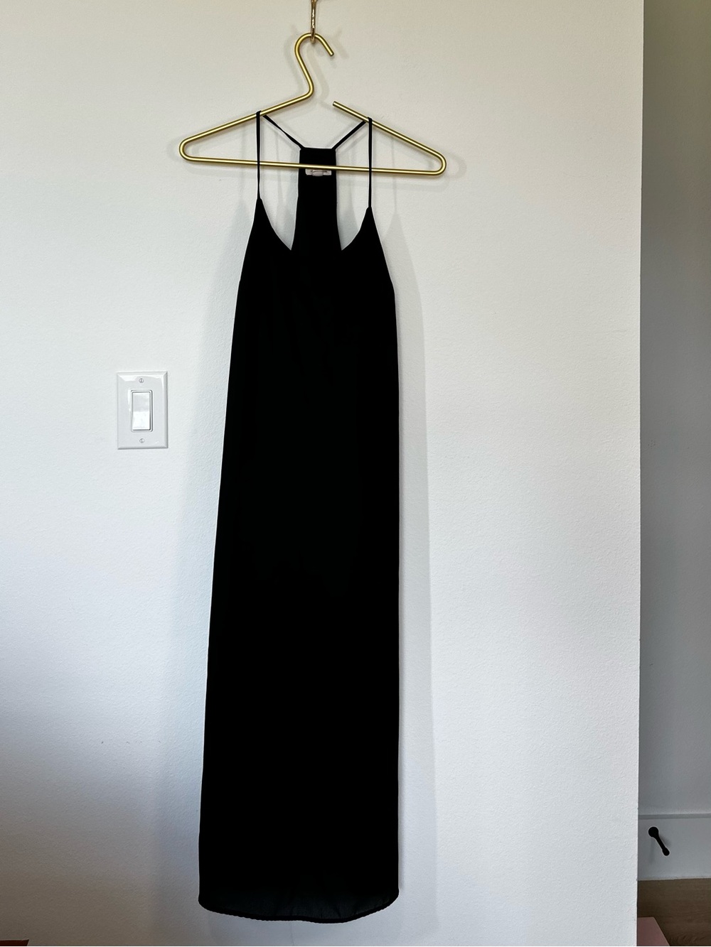 SILENCE + NOISE Black Halter Racerback Midi Slip Dress - Picture 6 of 8
